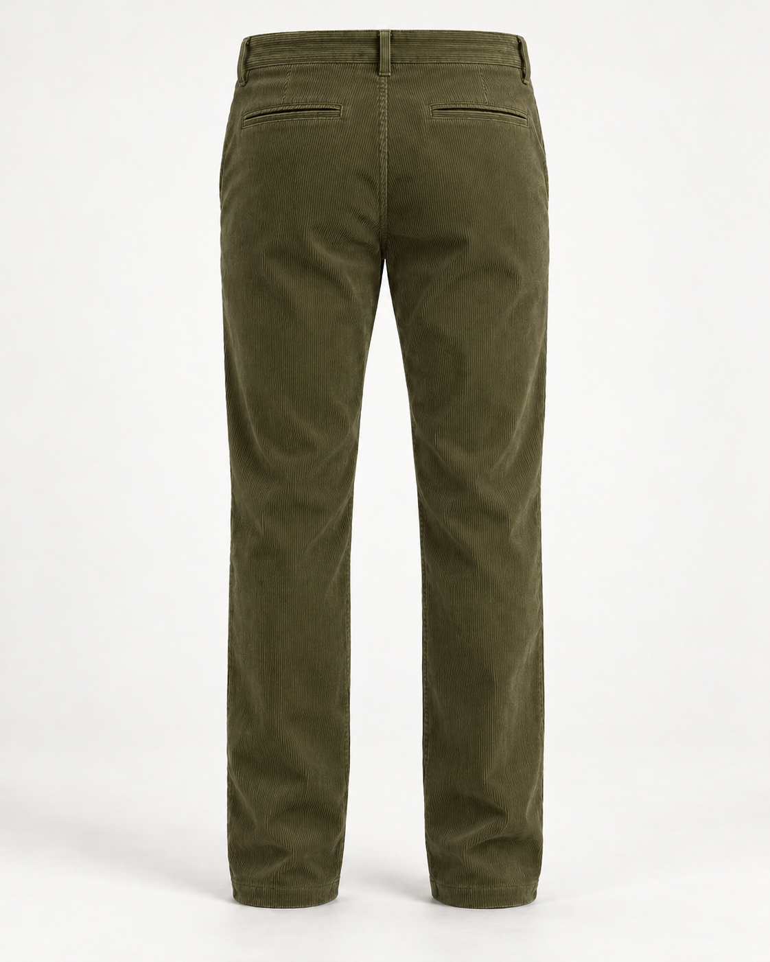 Corduroy Trousers Refined Heritage in olive, back view