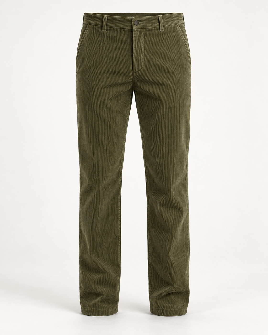 Corduroy Trousers Refined Heritage in olive, front view